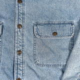 Vintage Y2K Duck Head Fleece Lined Denim Shirt Jacket