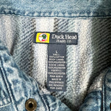 Vintage Y2K Duck Head Fleece Lined Denim Shirt Jacket