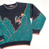 Vintage 90s Robert Bruce Mountain Climbing Knit Sweater