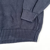 Vintage 90s Polo Ralph Lauren Black Cotton V-Neck Sweater