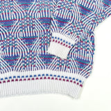 Vintage 90s Colours by Alexander Julian Geometric Cotton Sweater