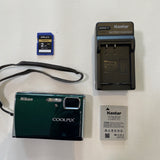 Vintage 2008 Nikon Coolpix S52 Eco-Green 9MP Digital Camera