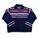 Vintage 90's Polo Winter Pattern Quarter Snap Fleece Sweatshirt