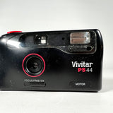 Vintage 1990 Vivitar PS44 DX Focus-Free Point & Shoot 35mm Film Camera