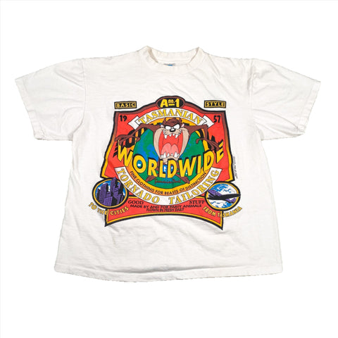 Vintage 1992 Taz Worldwide Tornado Tailoring T-Shirt