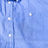 Vintage 90's Orvis Blue Linen-Blend Button-Up Shirt
