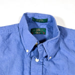 Vintage 90's Orvis Blue Linen-Blend Button-Up Shirt