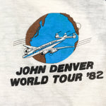 Vintage 1982 John Denver World Tour Band T-Shirt