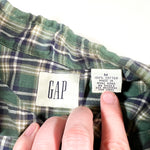 Vintage 90's GAP Green Plaid Button-Up Shirt