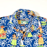 Vintage 90's Reyn Spooner Hawaiian Hula Girl Print Aloha Shirt