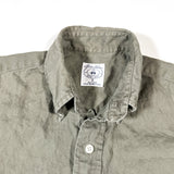 Vintage 90's Brooks Brothers Olive Linen Button-Up Shirt