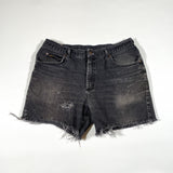 Vintage 80's LEE Black Denim Cutoff Jean Shorts