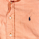 Vintage 80’s Ralph Lauren Blaire Orange Gingham Shirt