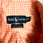 Vintage 80’s Ralph Lauren Blaire Orange Gingham Shirt