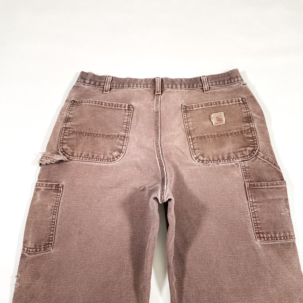 Pre-owned Carhartt X Vintage Faded Brown Carhartt Double Knee Pants