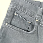 Vintage 90s Italian Designer Black Denim Straight Leg Jeans