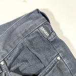 Vintage 90s Italian Designer Black Denim Straight Leg Jeans