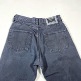 Vintage 90s Italian Designer Black Denim Straight Leg Jeans