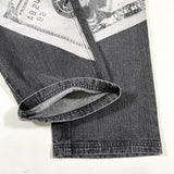 Vintage Y2K Stub Jeans $100 Bill Print Denim Jeans