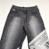 Vintage Y2K Stub Jeans $100 Bill Print Denim Jeans