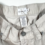 Vintage Y2K Calvin Klein Beige Corduroy Straight Leg Jeans
