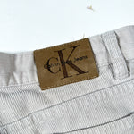 Vintage Y2K Calvin Klein Beige Corduroy Straight Leg Jeans