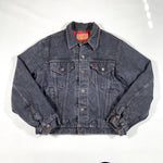 Vintage 80's Levi's Plaid Flannel Lined Trucker Jacket