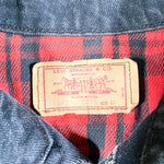 Vintage 80's Levi's Plaid Flannel Lined Trucker Jacket