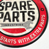 Vintage Style Spare Parts Industries Metal Garage Sign