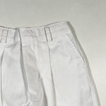 Vintage 80's Youth White Pleated Cotton Dressy Pants