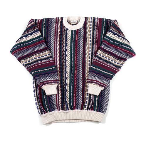 Vintage 90's Cotton Trader Coogi Style 3D Crewneck Sweater