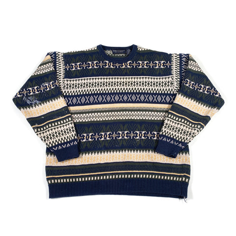 Vintage 90's Britches Striped Cotton Crewneck Sweater