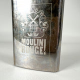 Vintage Moulin Rouge Windmill Engraved 4 oz Stainless Steel Flask