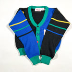 Vintage 90's Youth Bowling Themed Knit Cardigan Sweater