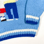 Vintage 90's Hand-Knit Baseball-Themed Sweater