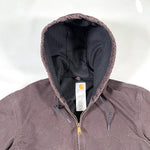 Modern 2009 Carhartt J25 DKB Brown Duck Canvas Hooded Active Jacket