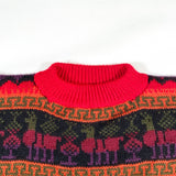 Vintage 80's Alpaca Striped Western Style Crewneck Sweater