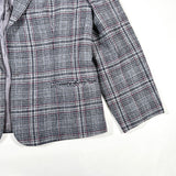 Vintage 80's Pendleton Gray Plaid Virgin Wool Blazer Jacket