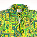 Vintage 90's Fiesta Look Loop Collar Floral Polo Shirt