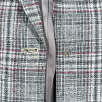 Vintage 80's Pendleton Gray Plaid Virgin Wool Blazer Jacket