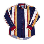 Vintage 80's Wrangler Vertical Stripe Pearl Snap Shirt