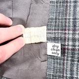 Vintage 80's Pendleton Gray Plaid Virgin Wool Blazer Jacket