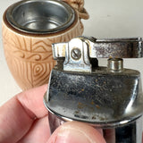 Vintage 50s OMSCOLITE Nude Pin-Up Barrel Table Lighter