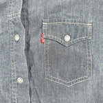 Vintage 80's Levi’s Dry Goods Chambray Snap Western Shirt