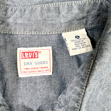 Vintage 80's Levi’s Dry Goods Chambray Snap Western Shirt