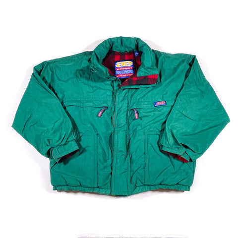 Vintage 90's American Eagle Plaid Lined Winter Jacket