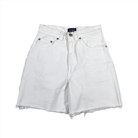 Vintage 90's GAP White Denim High Waisted Cut-Off Shorts
