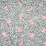 Vintage 90s Club Room Gray Pink Paisley Merino Wool Sweater