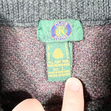 Vintage 90s Club Room Gray Pink Paisley Merino Wool Sweater
