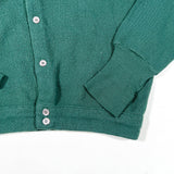 Vintage 80s IZOD Forest Green Embroidered Logo Cardigan Sweater